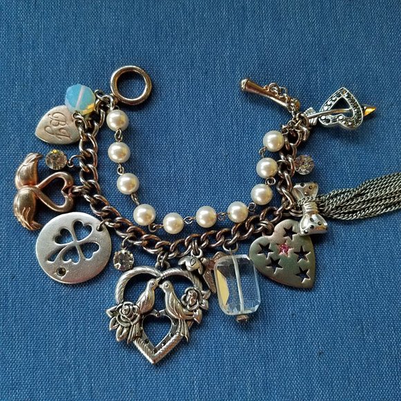 Betsey Johnson Silver-tone Charm Bracelet - GPC